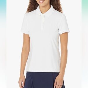 Amazon White Women’s Polo, NWOT Size Medium
